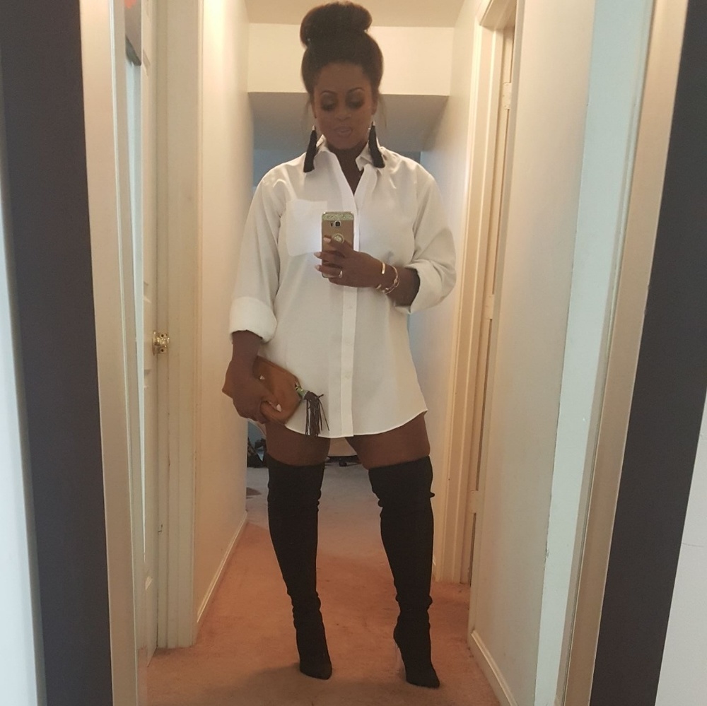 Stretch Black, Lucite high heel, Thigh High Boots